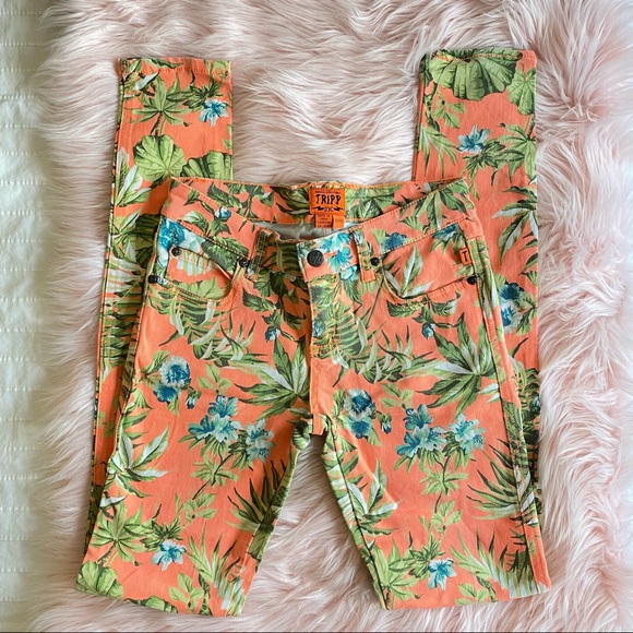 Daang Goodman Tripp NYC Orange Floral Jeans - Picture 4 of 4